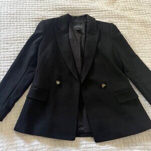 Club Monaco Black Wool Double Breasted Blazer Sz 8